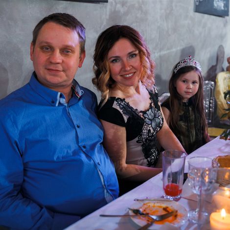 Ольга с семьёй